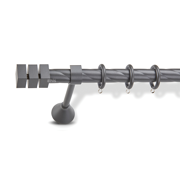 Μεταλλικό κουρτινόξυλο στριφτό Kleopatra Pastel