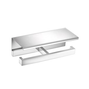 Διπλή Χαρτοθήκη με καπάκι Valanio Chrome