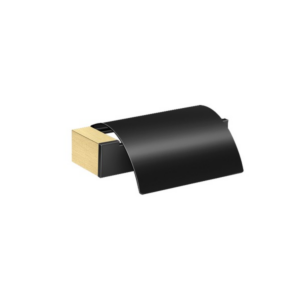 Χαρτοθήκη με καπάκι Allegory Brushed Brass/Black Mat