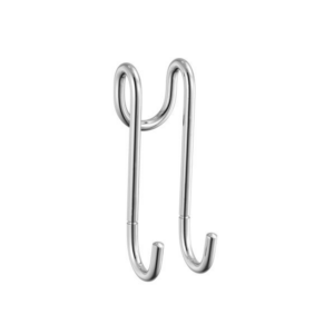 Διπλό κρεμαστό άγκιστρο ντουζιέρας Chrome