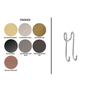 Διπλό κρεμαστό άγκιστρο ντουζιέρας Finishes