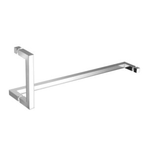 Διπλή λαβή/πετσετοθήκη για τζάμι Chrome