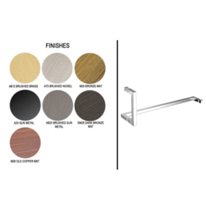 Διπλή λαβή/πετσετοθήκη για τζάμι Finishes