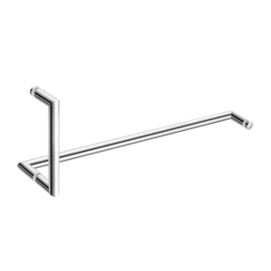 Διπλή λαβή/πετσετοθήκη για τζάμι Chrome