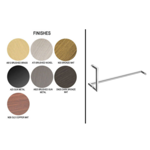 Διπλή λαβή/πετσετοθήκη για τζάμι Finishes