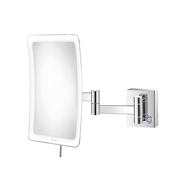 Επιτοίχιος μεγενθυτικός καθρέπτης LED Chrome