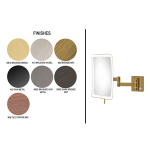 Επιτοίχιος μεγενθυτικός καθρέπτης LED Finishes