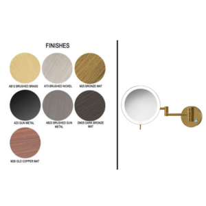 Επιτοίχιος μεγενθυτικός καθρέπτης LED Finishes