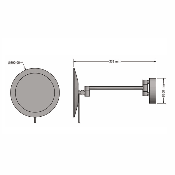 Επιτοίχιος μεγενθυτικός καθρέπτης LED Colours - Image 2