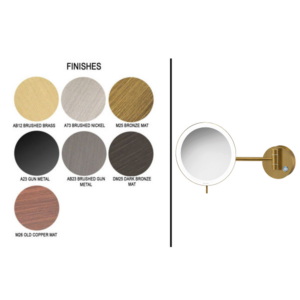 Επιτοίχιος μεγενθυτικός καθρέπτης LED Finishes