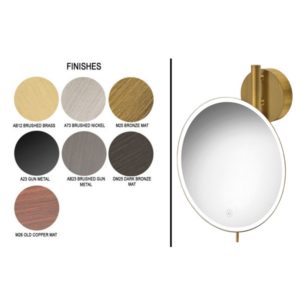 Επιτοίχιος μεγενθυτικός καθρέπτης LED Finishes