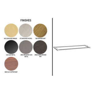 Διπλή λαβή/πετσετοθήκη για τζάμι Finishes