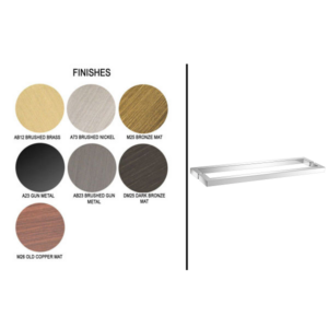 Διπλή λαβή/πετσετοθήκη για τζάμι Finishes