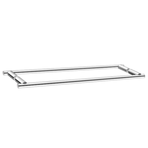 Διπλή λαβή/πετσετοθήκη για τζάμι Chrome