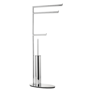 Επιδαπέδια πετσετοθήκη με χαρτοθήκη και πιγκάλ Chrome