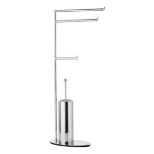Επιδαπέδια πετσετοθήκη με χαρτοθήκη και πιγκάλ Chrome