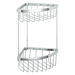 Διπλή σπογγοθήκη γωνιακή Chrome