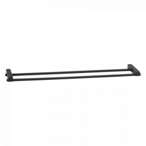 Πετσετοθήκη Διπλή San Remo Black Mat