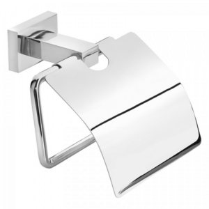 Χαρτοθήκη με καπάκι Lugano Quadrato Chrome