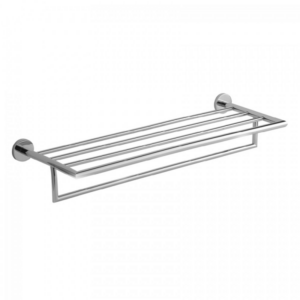 Πετσετοθήκη με ράφι Loft-500 Chrome & Black