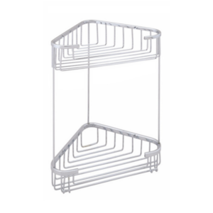 Διπλή σπογγοθήκη γωνιακή Chrome