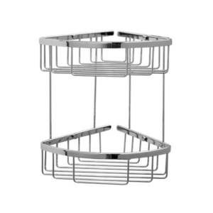 Διπλή Σπογγοθήκη γωνιακή Chrome