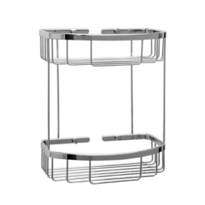 Διπλή Σπογγοθήκη παραλληλόγραμμη Chrome