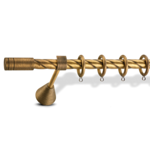 Μεταλλικό κουρτινόξυλο στριφτό Tapa Riga Sfyrilato