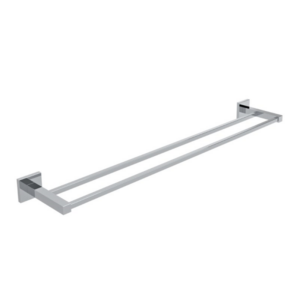 Πετσετοθήκη Διπλή Cube Chrome