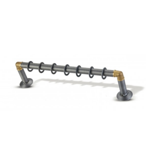 Μεταλλικό κουρτινόξυλο Set Corner brass