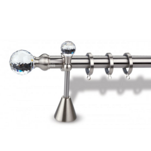 Μεταλλικό κουρτινόξυλο Crystal F50