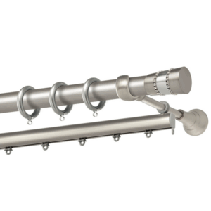 Μεταλλικό κουρτινόξυλο Amorgos Strass