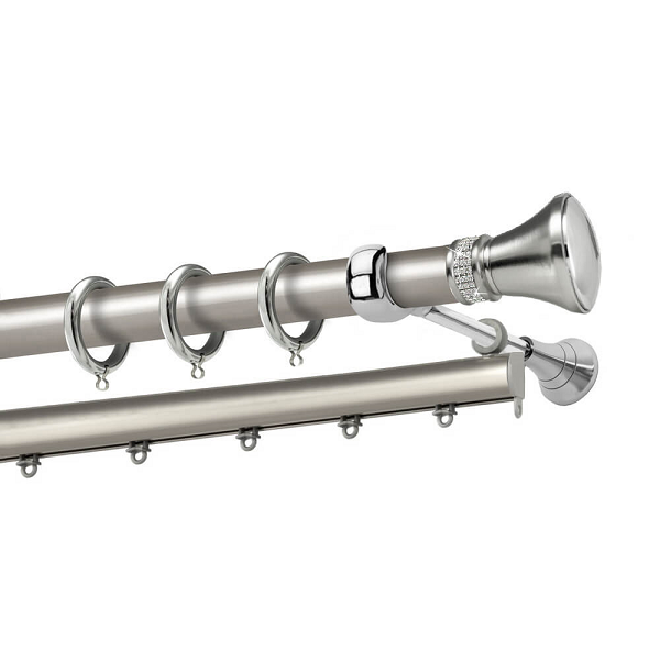 Μεταλλικό κουρτινόξυλο Chalki Strass - Image 2